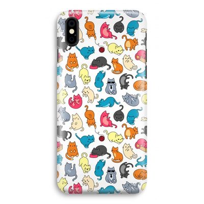 Kleurrijke katten: iPhone X Volledig Geprint Hoesje