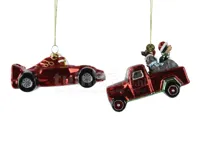 Kerstornament Auto Kerst Rood Assorti 1st - thumbnail
