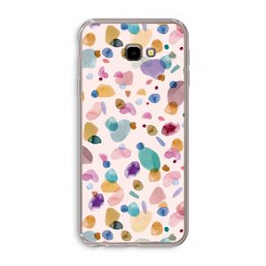 Terrazzo Memphis Pink: Samsung Galaxy J4 Plus Transparant Hoesje