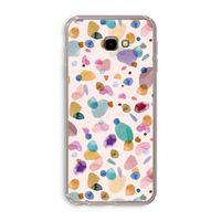 Terrazzo Memphis Pink: Samsung Galaxy J4 Plus Transparant Hoesje