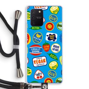 Fruitsticker: Samsung Galaxy Note 10 Lite Transparant Hoesje met koord