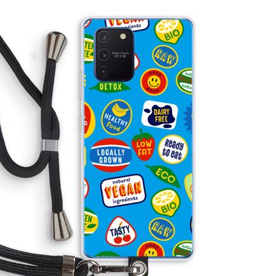 Fruitsticker: Samsung Galaxy Note 10 Lite Transparant Hoesje met koord