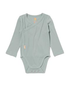 HEMA Newborn Meegroei Overslagromper Rib Met Bamboe Stretch Groen (groen)