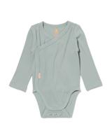 HEMA Newborn Meegroei Overslagromper Rib Met Bamboe Stretch Groen (groen)