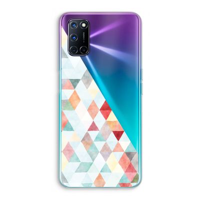 Gekleurde driehoekjes pastel: Oppo A92 Transparant Hoesje