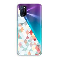 Gekleurde driehoekjes pastel: Oppo A92 Transparant Hoesje