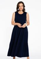 Yoek Jurk met ruches | Blauw | Maat 58/60