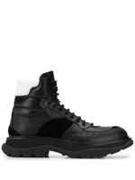 Alexander McQueen bottines motantes à lacets - Noir - thumbnail