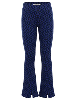 LOOXS Little winter flare broek meisjes - blauw - hartjes/jaquard