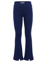 LOOXS Little winter flare broek meisjes - blauw - hartjes/jaquard