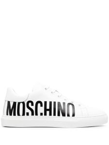 Moschino baskets à logo imprimé - Blanc