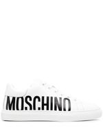 Moschino baskets à logo imprimé - Blanc