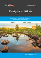 Wandelkaart 4 Outdoorkartan Kvikkjokk - Jäkkvik | Norstedts