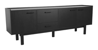 LABEL51 Dressoir 'Cali' Zwart Eiken, 220cm