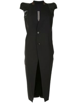 Rick Owens manteau structuré à manches courtes - Noir Rick Owens manteau structuré à manches courtes - Noir