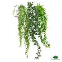 GreenDream® 3 Verschillende Hangplanten Kunstplanten in Pot - decoratief - Cadeautip - Groen - thumbnail