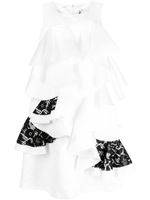 Comme Des Garçons robe sans manches à volants - Blanc