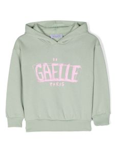 Gaelle Paris Kids hoodie en coton à logo imprimé - Vert