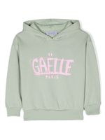 Gaelle Paris Kids hoodie en coton à logo imprimé - Vert