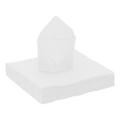 Feestservetten - 20 stuks - wit - 40 x 40 cm - papier