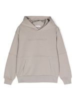 Calvin Klein Kids hoodie à logo brodé - Gris