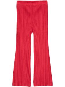 Pleats Please Issey Miyake pantalon droit à design plissé - Rouge