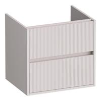 Brauer Adore Wavy - Onderkast - 60 cm - met 2 Softclose Lades Greeploos en 1 Sifon Uitsparing - Mat Zand