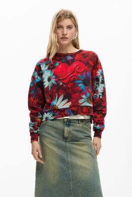 Bedrukte trui met hart - BLACK - L Bedrukte trui met hart - BLACK - L