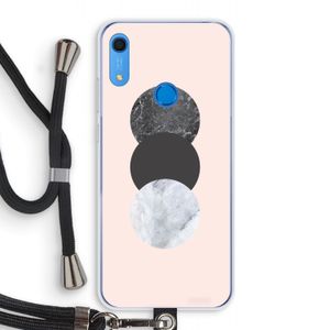 Marmeren cirkels: Huawei Y6s Transparant Hoesje met koord