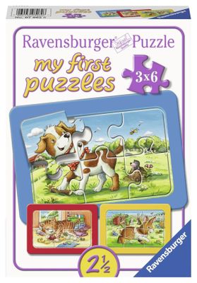 Ravensburger puzzel mijn dierenvriendjes 3x6 stukjes