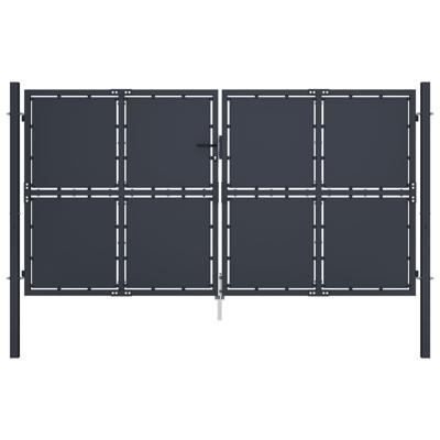 Poort 300x150 cm staal antraciet