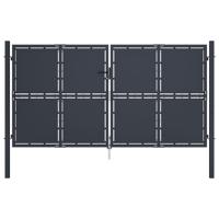 Poort 300x150 cm staal antraciet