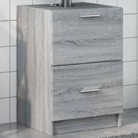 Wastafelkast 40x37x59 cm bewerkt hout grijs sonoma eikenkleurig - thumbnail
