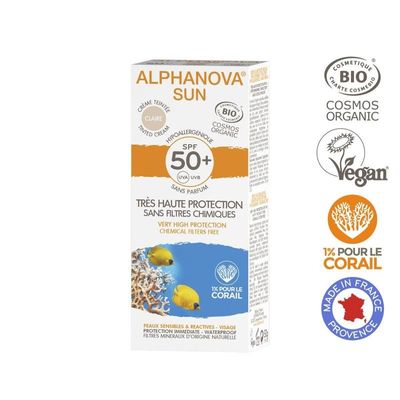 Sun getinte zonnebrand tegen zonne allergie SPF50