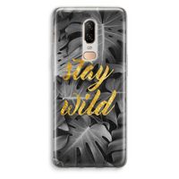 Stay wild: OnePlus 6 Transparant Hoesje