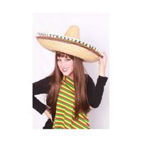 Sombrero verkleed hoed Cancun de luxe - 55 cm - Mexicaanse thema hoeden Sombrero verkleed hoed Cancun de luxe - 55 cm - Mexicaanse thema hoeden