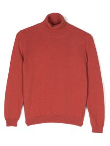 Il Gufo pull en maille fine à col roulé - Orange