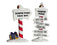 North pole signs - Lemax