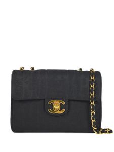 CHANEL Pre-Owned sac porté épaule Jumbo à rabat (1992) - Noir