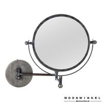 Daylon Brass matt small mirror round - thumbnail