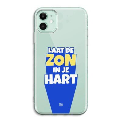 Laat de zon in je hart: iPhone 11 Transparant Hoesje