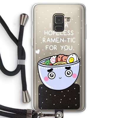 I'm A Hopeless Ramen-Tic For You: Samsung Galaxy A8 (2018) Transparant Hoesje met koord