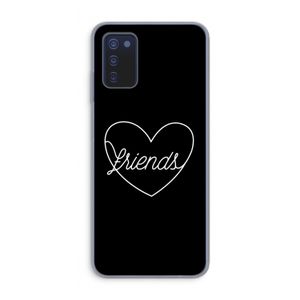 Friends heart black: Samsung Galaxy A03s Transparant Hoesje