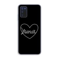 Friends heart black: Samsung Galaxy A03s Transparant Hoesje