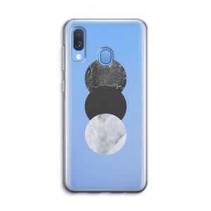 Marmeren cirkels: Samsung Galaxy A40 Transparant Hoesje