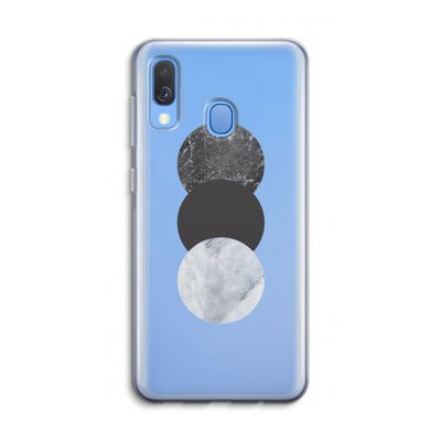Marmeren cirkels: Samsung Galaxy A40 Transparant Hoesje