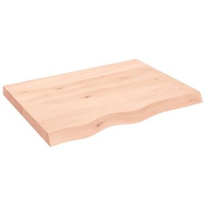 Wandschap 80x60x6 cm onbehandeld massief eikenhout