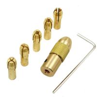7 stuks/set messing 0.5-3mm kleine elektrische boor spantang micro twist 2.35 mm boorkop set met moersleutel