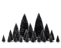 Assorted pine trees, set of 21 - LEMAX
