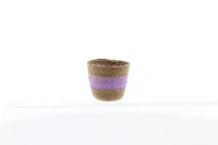 van der Leeden plantenmand seagrass 10x9cm natural/purple